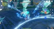 Chongyun infusing Cryo into an Anemo Hypostasis’ tornado (image via Gamers Weebs Youtube)